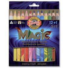 KOH-I-NOOR Színes varázsceruza készlet, háromszöglet&#369;, koh-i-noor "magic 3408", 12+1 különböz&#337; szín színes ceruza