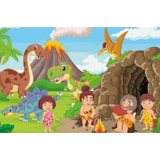 Kőkorszaki család fa puzzle puzzle, kirakós