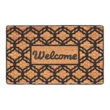  Kókuszrost és gumi lábtörlő "welcome" felirattal, 77x46cm (701-220 - RB301) lakástextília