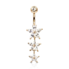  Köldök piercing 3 virággal (crystal)