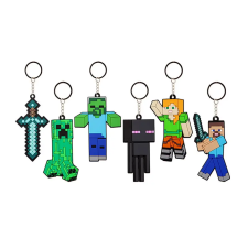 Kolibri Játék Minecraft kulcstartó 8 cm puha figurával, 6 féle játékfigura