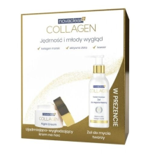  Kollagén Kollekció – Éjszakai Arcápolási Szett: Krém 50 ml + Tisztító Gél 15 ml kozmetikai ajándékcsomag