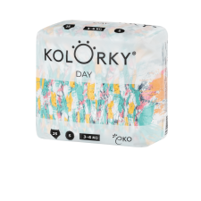 Kolorky Day öko pelenka, ecsetvonások, S (3-6kg), 25db pelenka