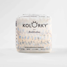 Kolorky Day öko pelenka, eső &amp; szivárvány, S (3-6kg), 25db pelenka