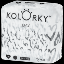 Kolorky Day öko pelenka, szívek, L (8-13kg), 19db pelenka