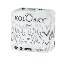 Kolorky Day öko pelenka, szívek, M (5-8kg), 21db pelenka