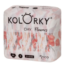 Kolorky DAY - virágok - S (3-6 kg) - 25 db - eldobható öko pelenka pelenka