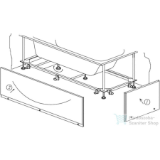 Kolpa San 170/75 Tamia / Evelin / Destiny előlap szett kádvázzal 571280 kád, zuhanykabin