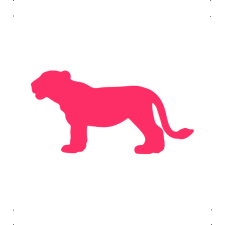  Kölyök oroszlán autó matrica pink #352 matrica