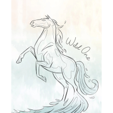 Komar Disney Frozen Blue Lights falikép 40 cm x 50 cm bézs grafika, keretezett kép