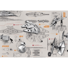 Komar fotótapéta Star Wars Blueprints 368 cm x 254 cm FSC tapéta, díszléc és más dekoráció