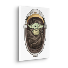 Komar Star Wars The Mandalorian Grogu Sleeping feszített vászonkép zöld grafika, keretezett kép