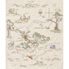Komar vlies fotótapéta Winnie Pooh Map 200 cm x 240 cm tapéta, díszléc és más dekoráció