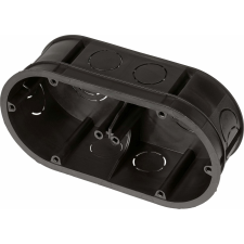  Kombinált készülékdoboz, 2-szeres, 150 mm x 60 mm, fekete, IP20 villanyszerelés