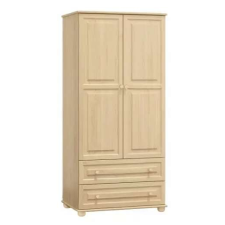 Komforttéka Fenyő Szekrény - 2 Ajtós, 2 Fiókos - Válaszfalas bútor