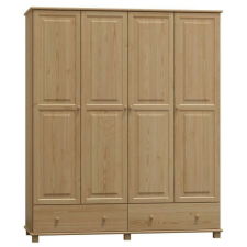 Komforttéka Max - Tömör Fenyő Szekrény - 4 Ajtó 2 Fiók - 160cm bútor