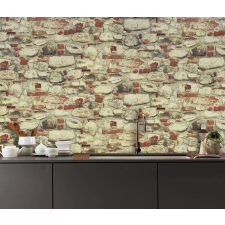  Kőmintás 3D hatású öntapadós tapéta tapéta, díszléc és más dekoráció