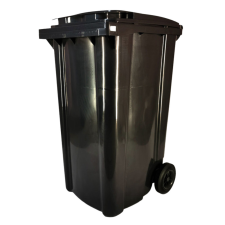  Kommunális hulladéktároló kerékkel, Fekete 240L szemetes