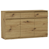 Komód 3 fiók 3 ajtó S3 - artisan tölgy