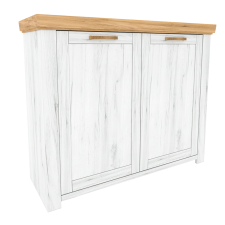  Komód J, tölgy craft arany/tölgy craft fehér, SUDBURY bútor