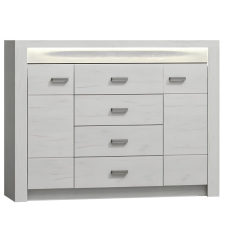  Komód, kőris fehér, INFINITY I-07 bútor