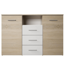  Komód, tölgy sonoma/fehér, GABRIELA bútor