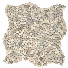  Kőmozaik Mosavit Mini pebbles blanco 30x30 cm matt PEBBLEBL dekorburkolat