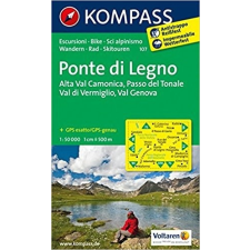Kompass 107. Ponte di Legno turista térkép Kompass 1:50 000 térkép