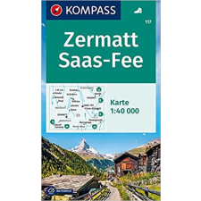 Kompass 117. Zermatt Saas Fee turista térkép Kompass 1:40 000 térkép