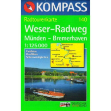 Kompass 140. Weser-Radweg kerékpáros térkép Kompass 1:125 000 térkép