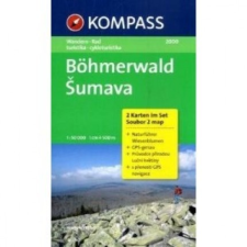 Kompass 2000. Böhmerwald/Šumava, 2teiliges Set mit Naturführer turista térkép Kompass térkép