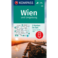 Kompass 205. Bécs és környéke turista térkép Kompass 1:50 000 2023. térkép