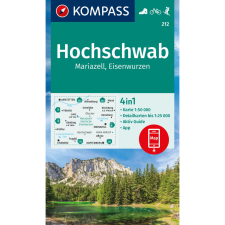 Kompass 212. Hoschschwab turista térkép Kompass 1:50 000 Hochschwab-Mariazell turistatérkép térkép