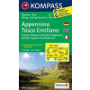 Kompass 2452. Appennino Tosco Emiliano, D/I turista térkép Kompass