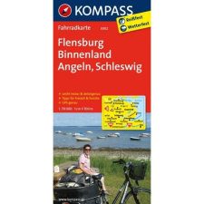 Kompass 3002. Flensburg, Binnenland, Angeln, Schleswig kerékpáros térkép 1:70 000 Fahrradkarten térkép