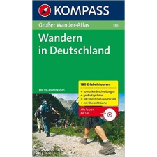 Kompass 586. Deutschland, Wandern in, Großer WanderAtlas mit CD túraatlasz Wanderatlanten térkép