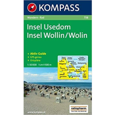 Kompass 738. Insel Usedom, Insel Wollin, 1:50 000/1:60 000 turista térkép Kompass térkép