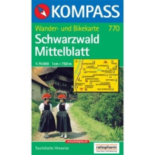 Kompass 770. Schwarzwald Mittelblatt turista térkép Kompass 1:75 000 térkép