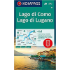 Kompass 91. Comoi-tó turista térkép Kompass 1:50 000 Lago di Como, Lago di Lugano