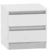 Kondela 2 fiókos éjjeliszekrény, fehér, HANY NEW 002
