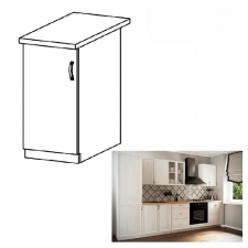 Kondela Alsószekrény D30, balos, fehér/sosna Andersen, SICILIA bútor