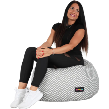 Kondela Babzsák, szürkés-fehér/cik cak minta, GOMBY bútor