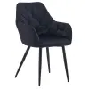 Kondela Design fotel, fekete Velvet szövet, VERIO NEW