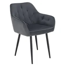 Kondela Design fotel, szürke Velvet szövet, VERIO bútor