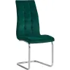 Kondela Étkezőszék, smaragd Velvet szövet/króm, SALOMA NEW