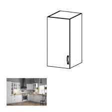 Kondela Felsőszekrény G30, balos, fehér/sosna andersen, PROVANCE bútor