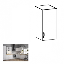 Kondela Felsőszekrény G30, jobbos, fehér/sosna andersen, PROVANCE bútor