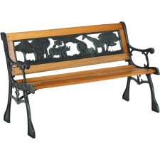 Kondela Gyerek pad, fekete/természetes, NADAZA kerti bútor