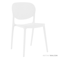 Kondela Kis helyigényű rakásolható műanyag erkély szék,fehér - FEDRA NEW kerti bútor