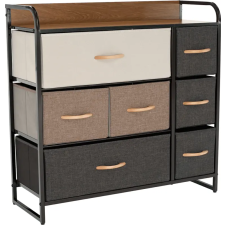 Kondela Komód szövet fiókokkal, bézs/barna, HAZEL TYP 3 bútor
